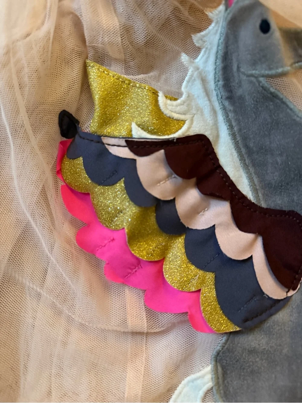 Mini Boden Pink Velvet & Tulle Unicorn Dress